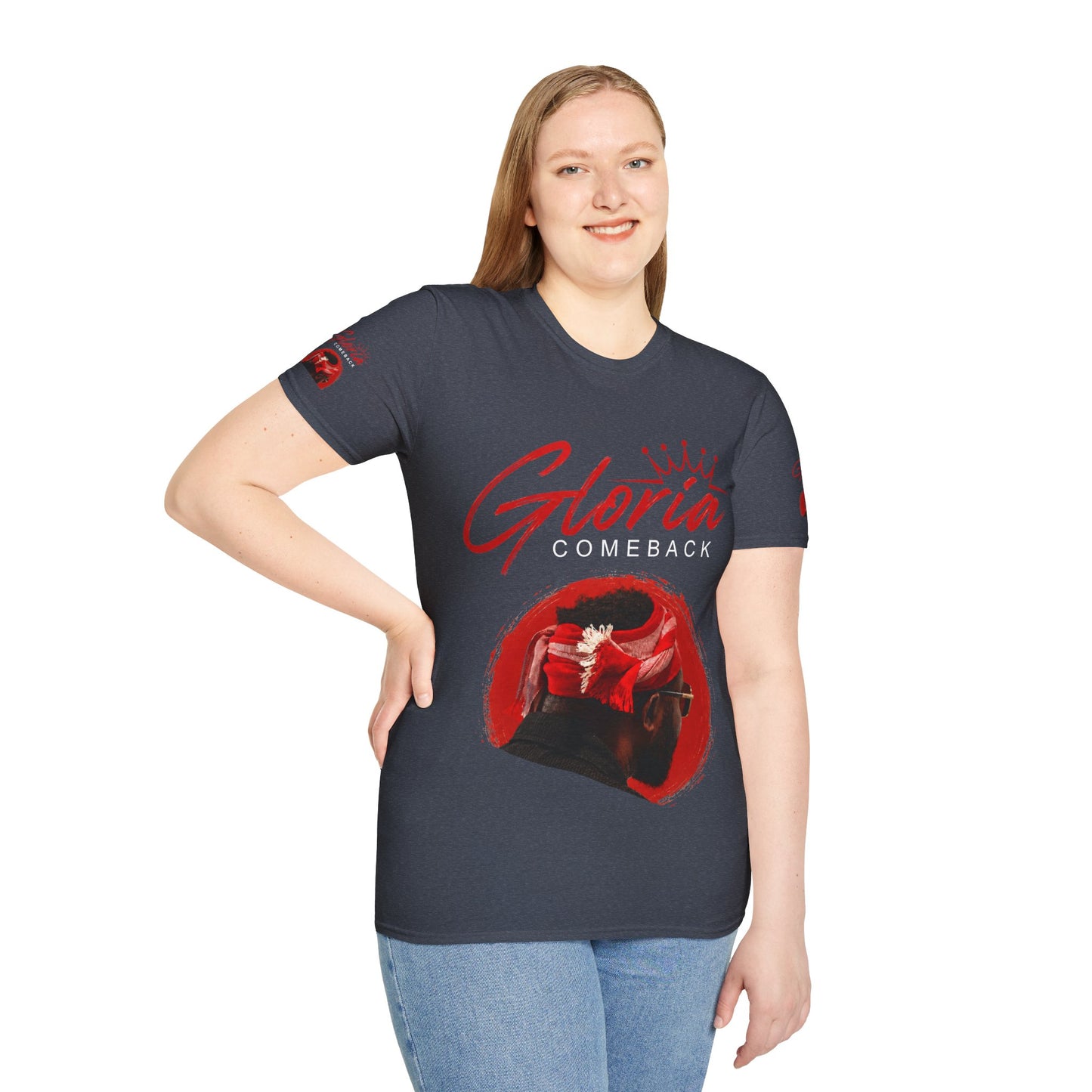 Comeback Gloria T-Shirt — Bold Red Crown Graphic Tee