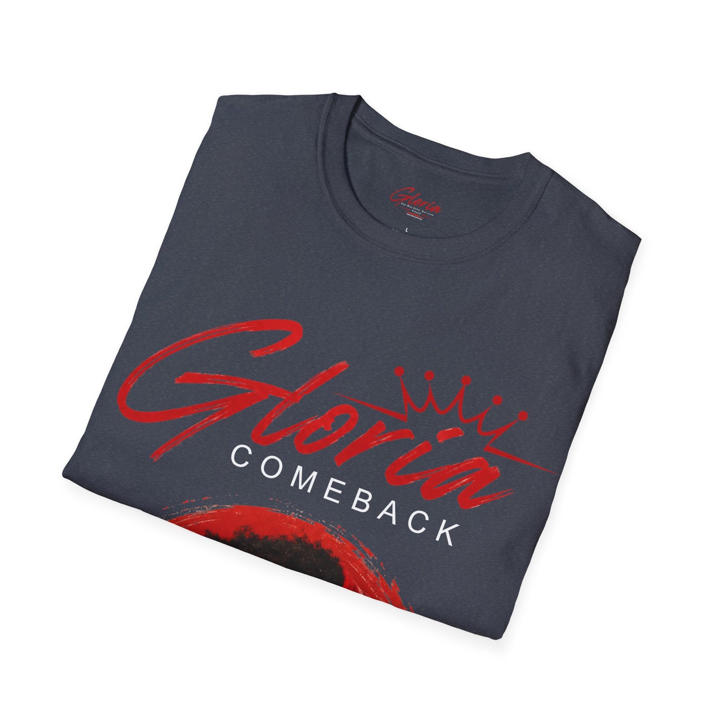 Comeback Gloria T-Shirt — Bold Red Crown Graphic Tee