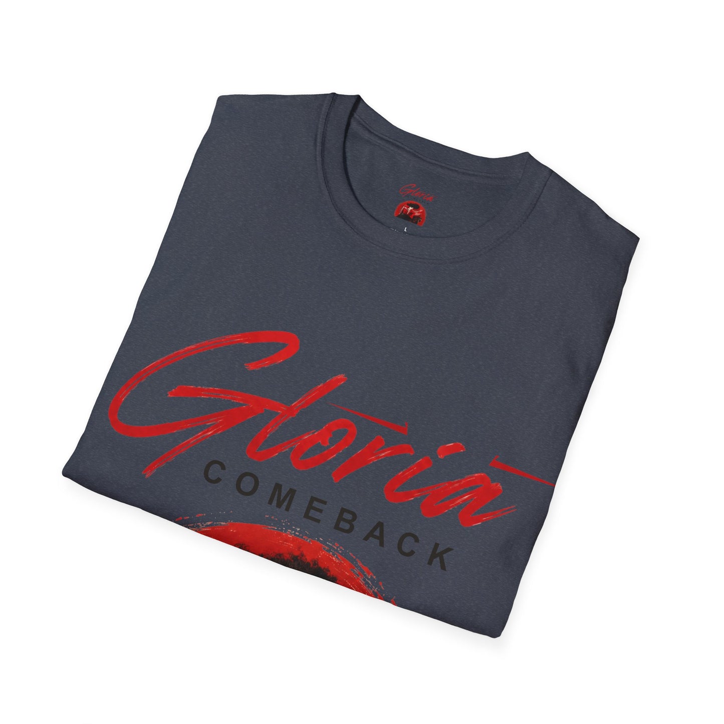 Gloria Comeback T-Shirt — Retro Red Script Graphic Tee