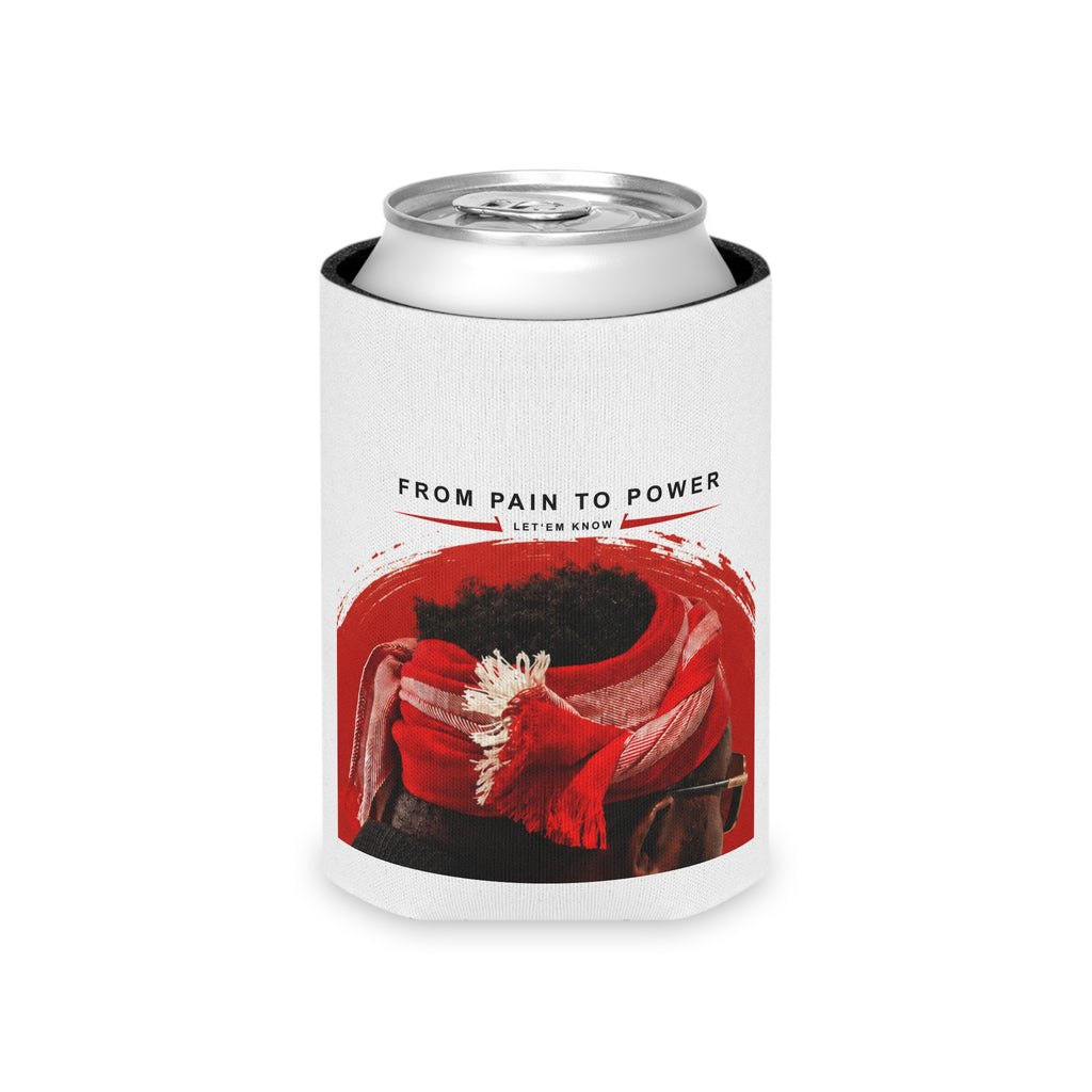Can Cooler — 'From Pain to Power' Red Bandana Portrait Cooler