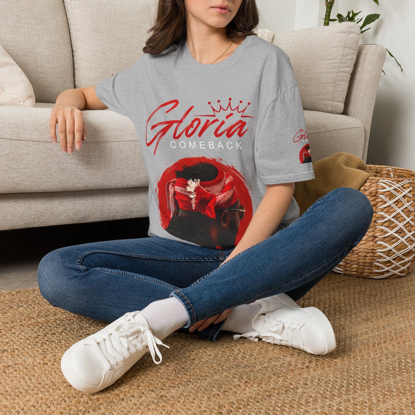 Comeback Gloria T-Shirt — Bold Red Crown Graphic Tee