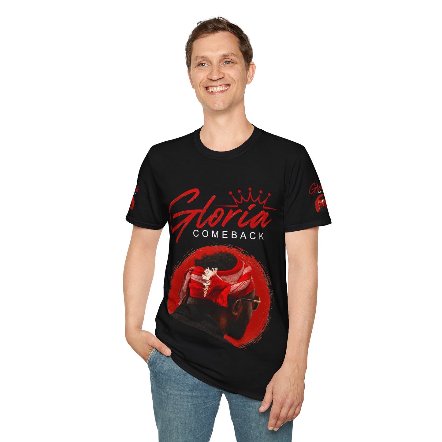 Comeback Gloria T-Shirt — Bold Red Crown Graphic Tee