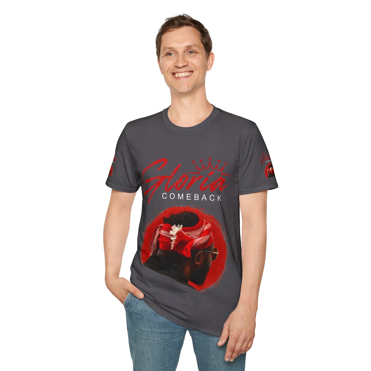 Comeback Gloria T-Shirt — Bold Red Crown Graphic Tee