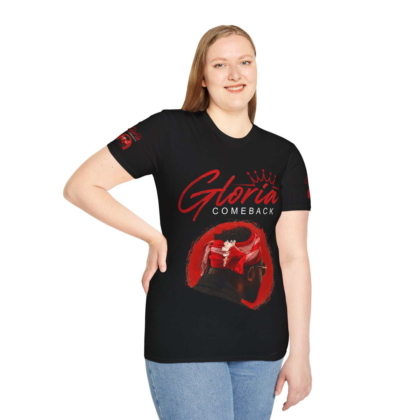 Comeback Gloria T-Shirt — Bold Red Crown Graphic Tee