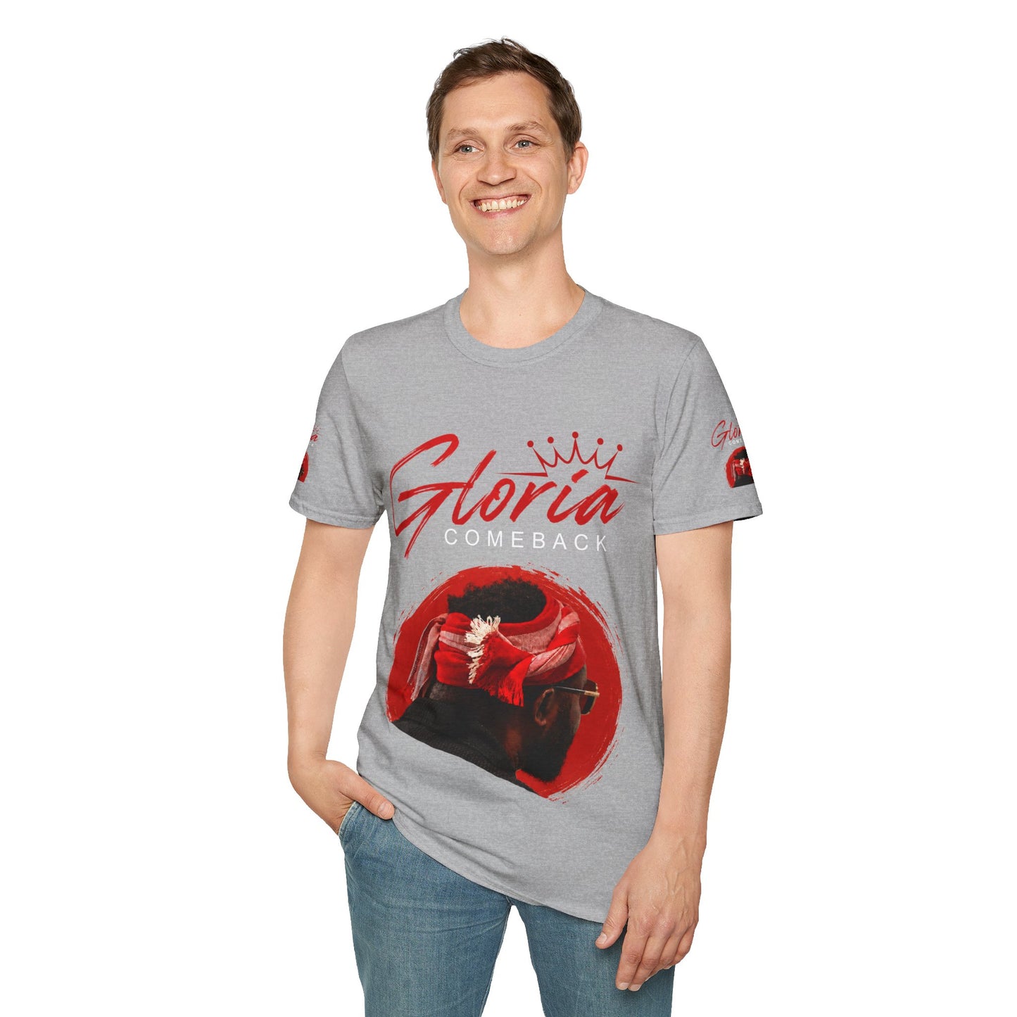 Comeback Gloria T-Shirt — Bold Red Crown Graphic Tee