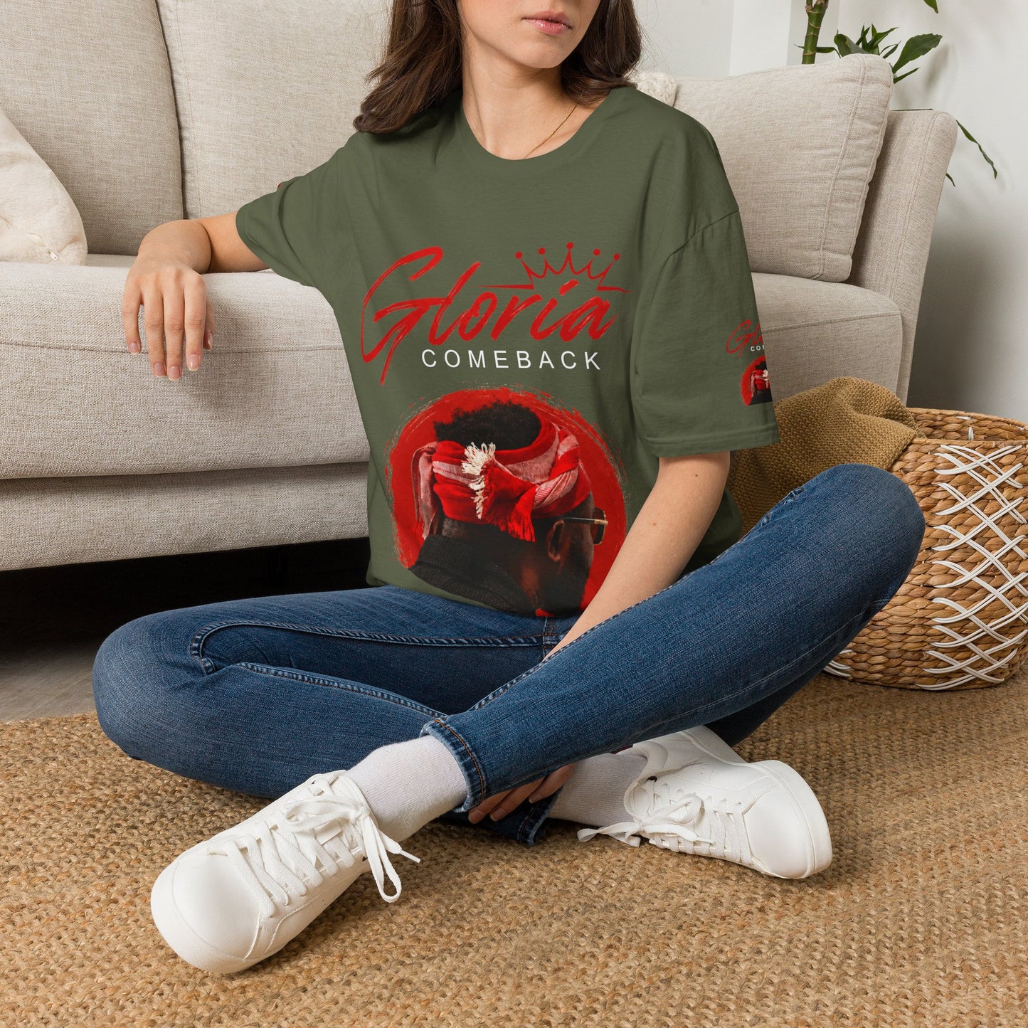 Comeback Gloria T-Shirt — Bold Red Crown Graphic Tee