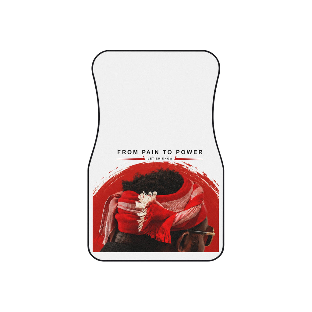 Car Mats — 'Gloria Comeback' Red Scarf Design (Front Pair)