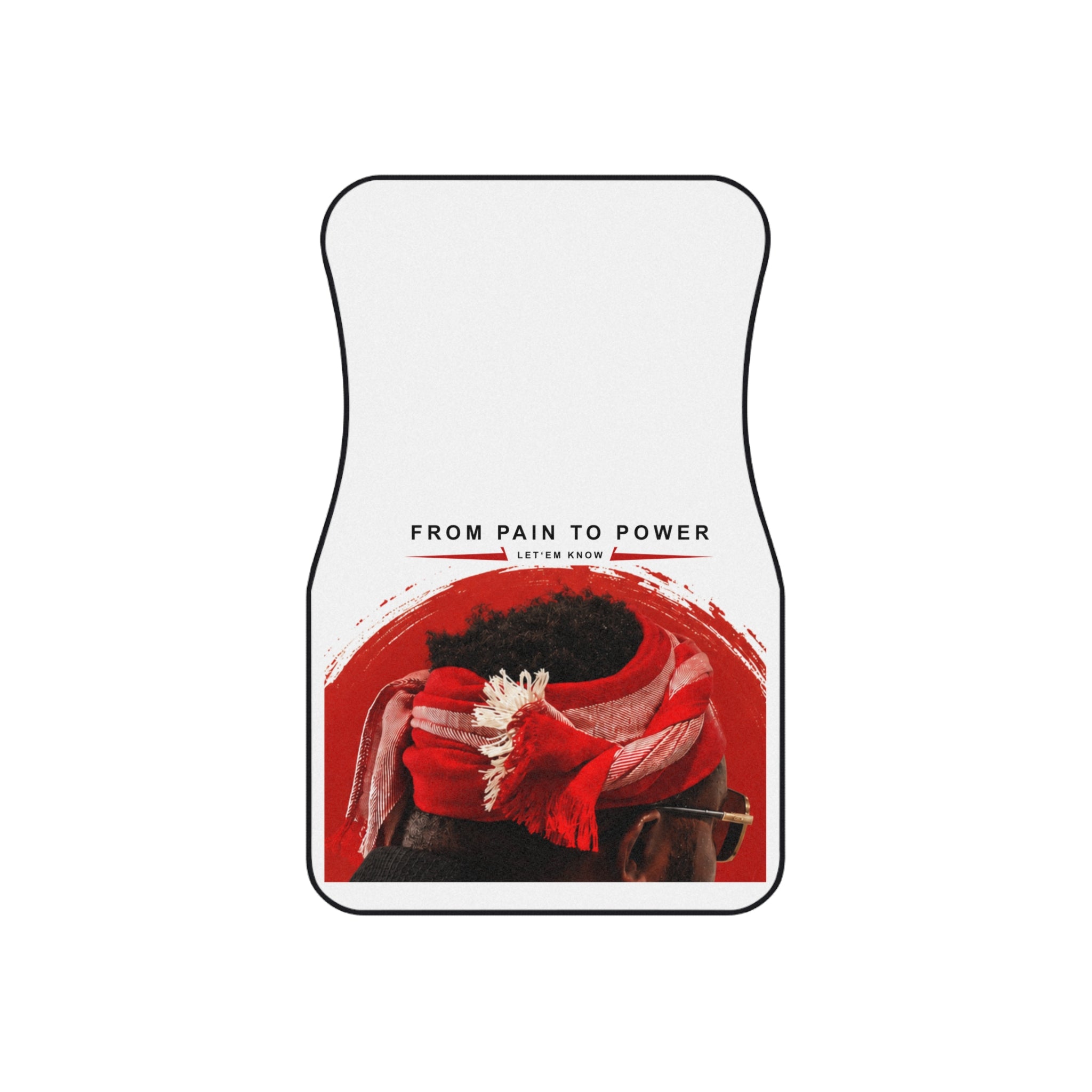 Car Mats — 'Gloria Comeback' Red Scarf Design (Front Pair)