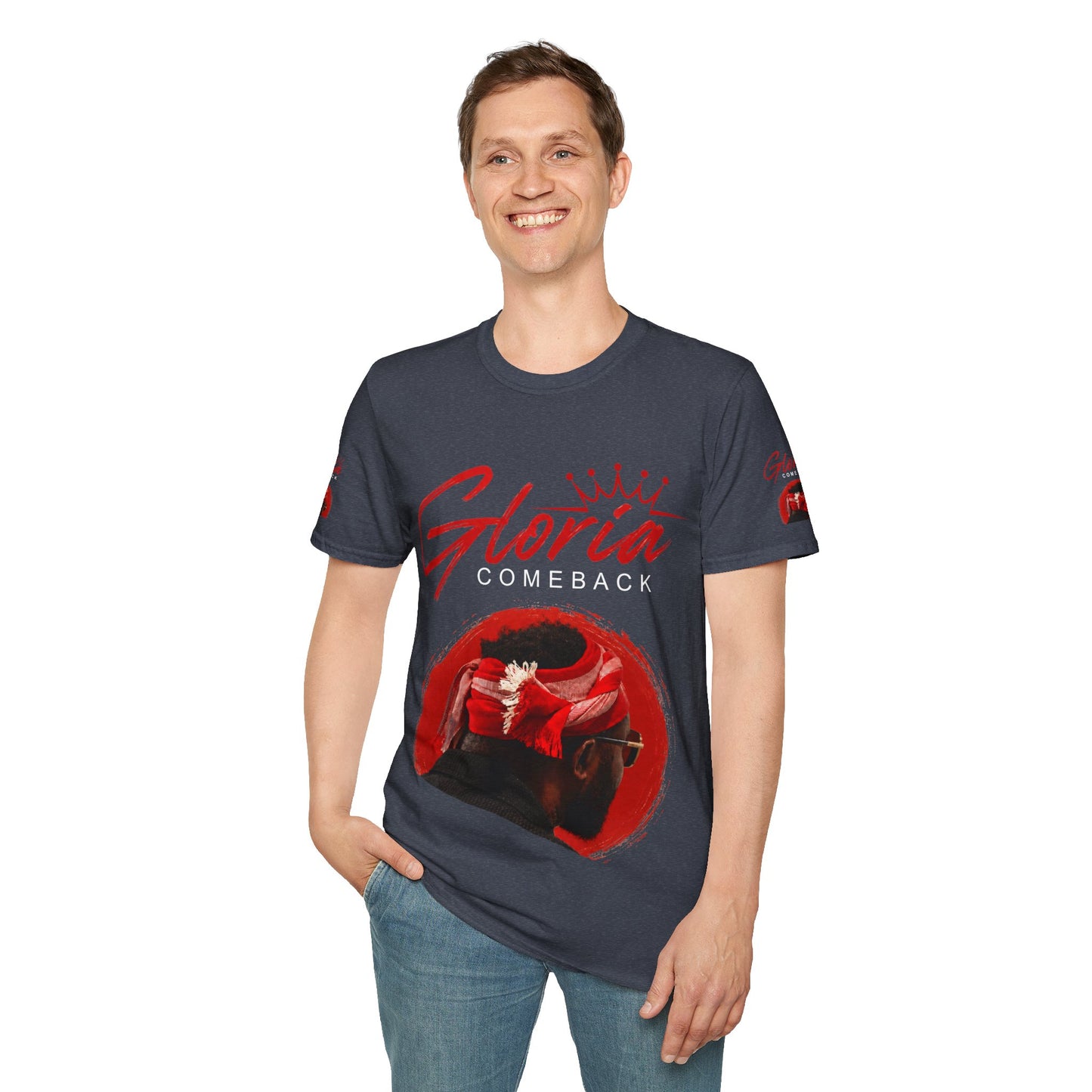 Comeback Gloria T-Shirt — Bold Red Crown Graphic Tee