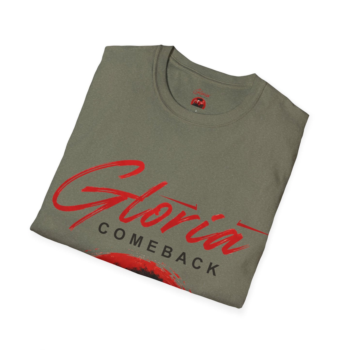 Gloria Comeback T-Shirt — Retro Red Script Graphic Tee
