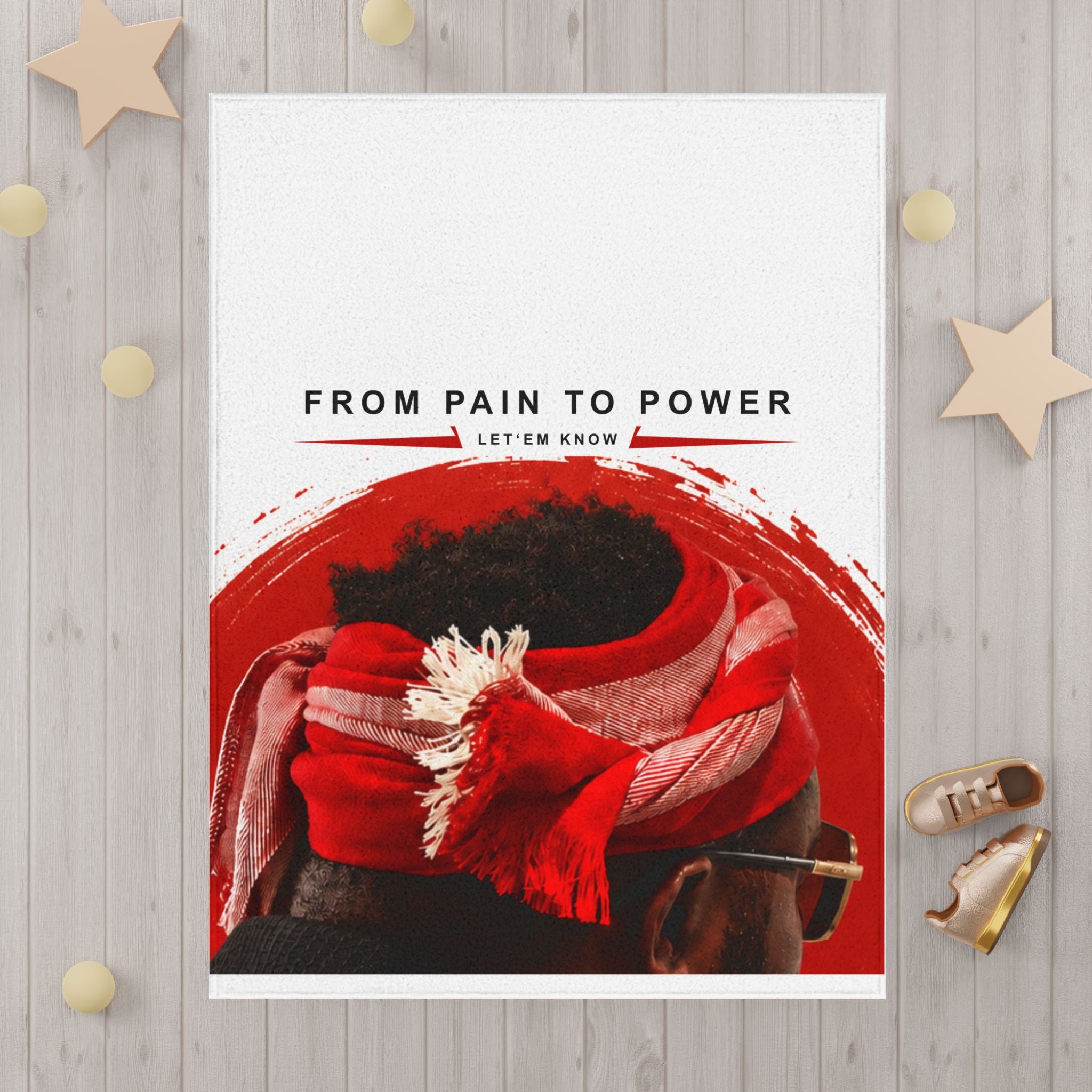 From Pain to Power Toddler Blanket — Inspirational Red Scarf Design