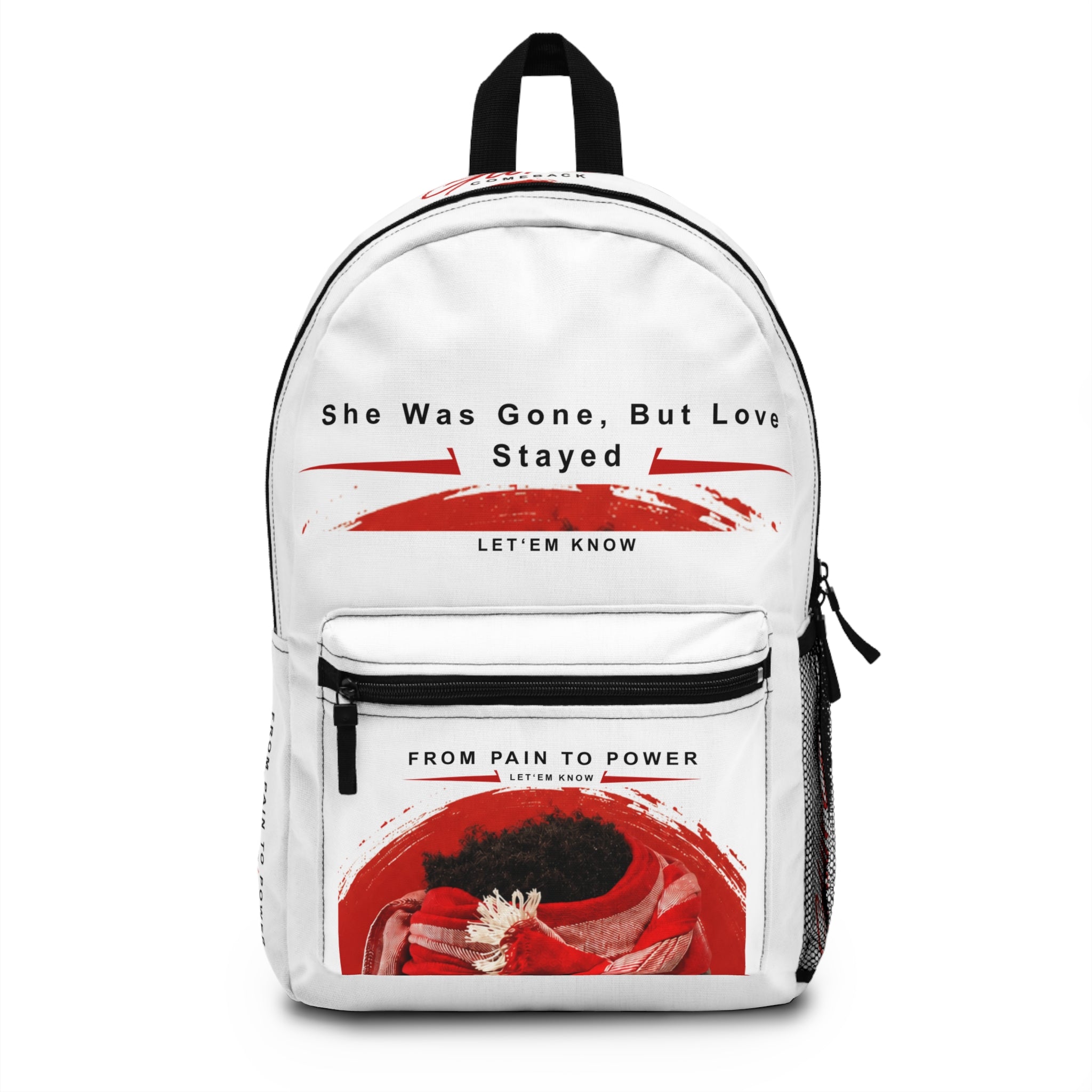 Inspirational 'She Was Gone, But Love Stayed' Backpack – From Pain to Power Design