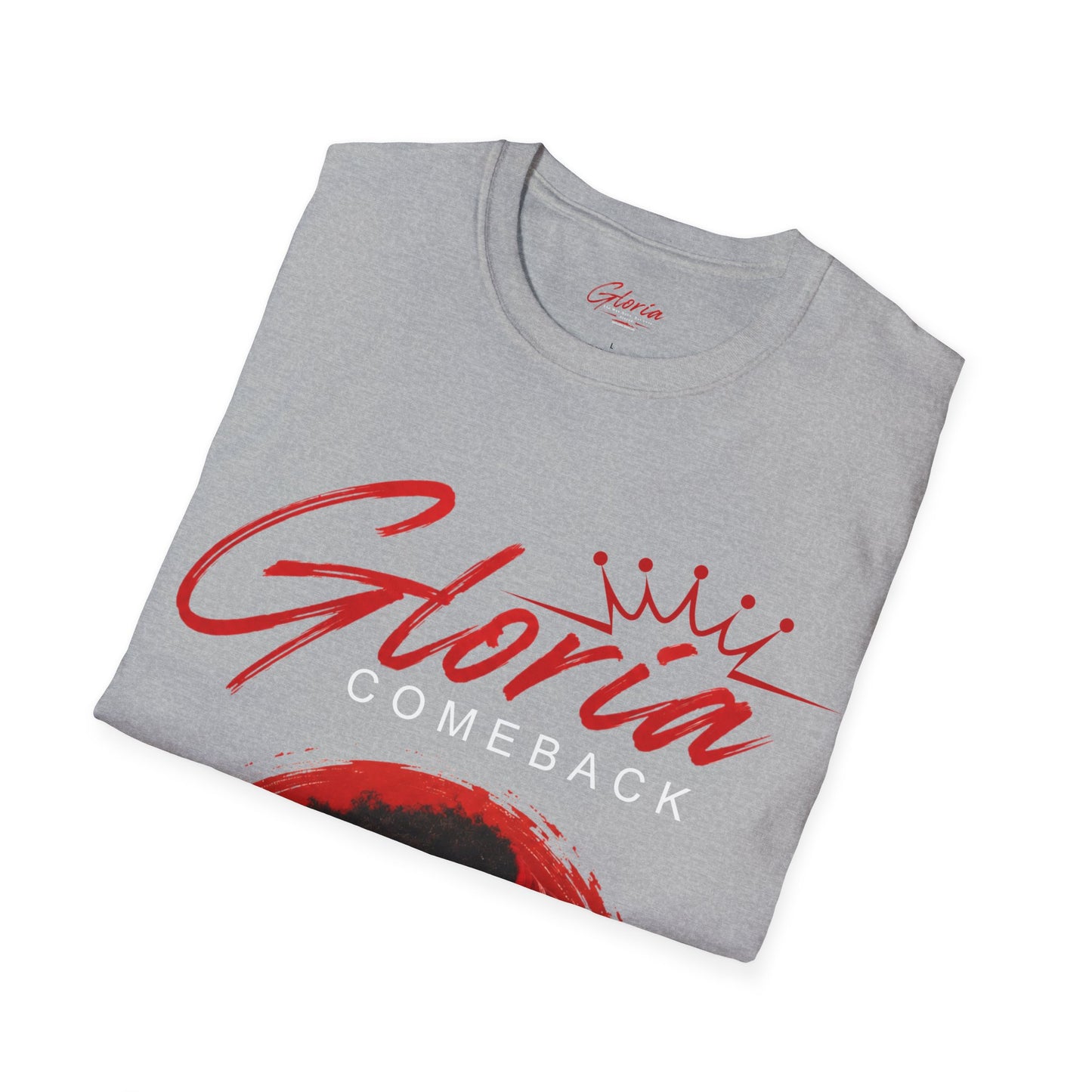 Comeback Gloria T-Shirt — Bold Red Crown Graphic Tee
