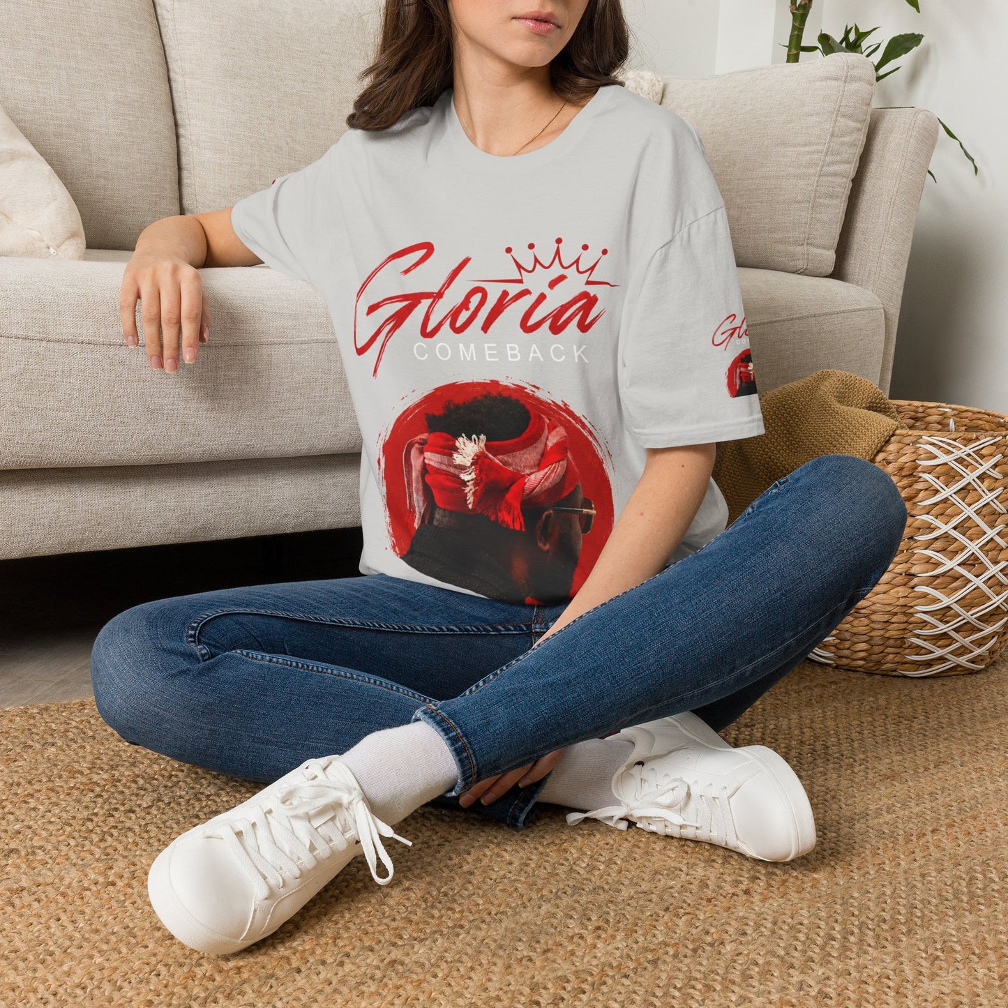Comeback Gloria T-Shirt — Bold Red Crown Graphic Tee