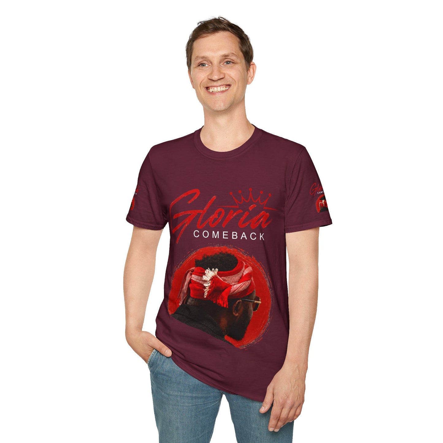 Comeback Gloria T-Shirt — Bold Red Crown Graphic Tee