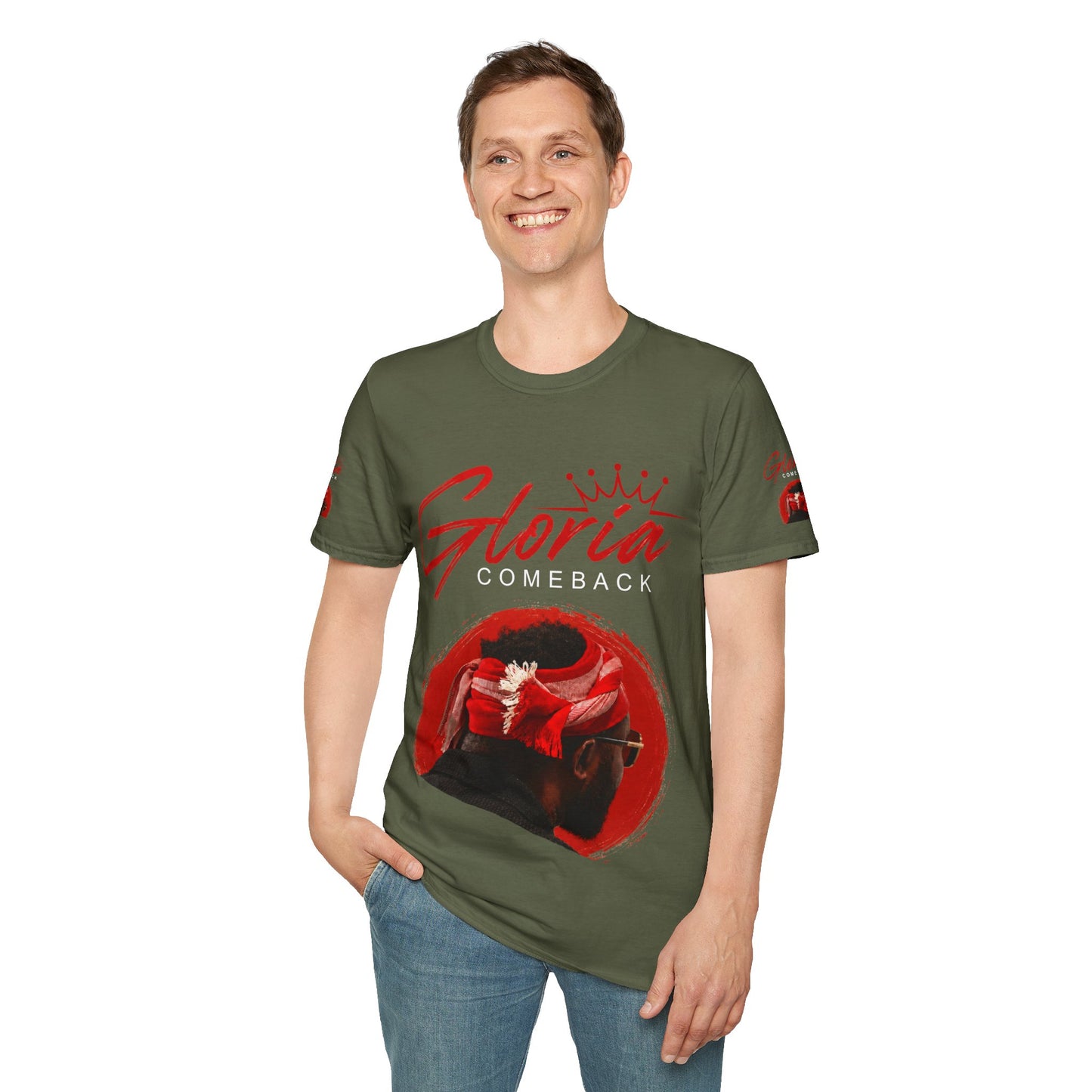 Comeback Gloria T-Shirt — Bold Red Crown Graphic Tee