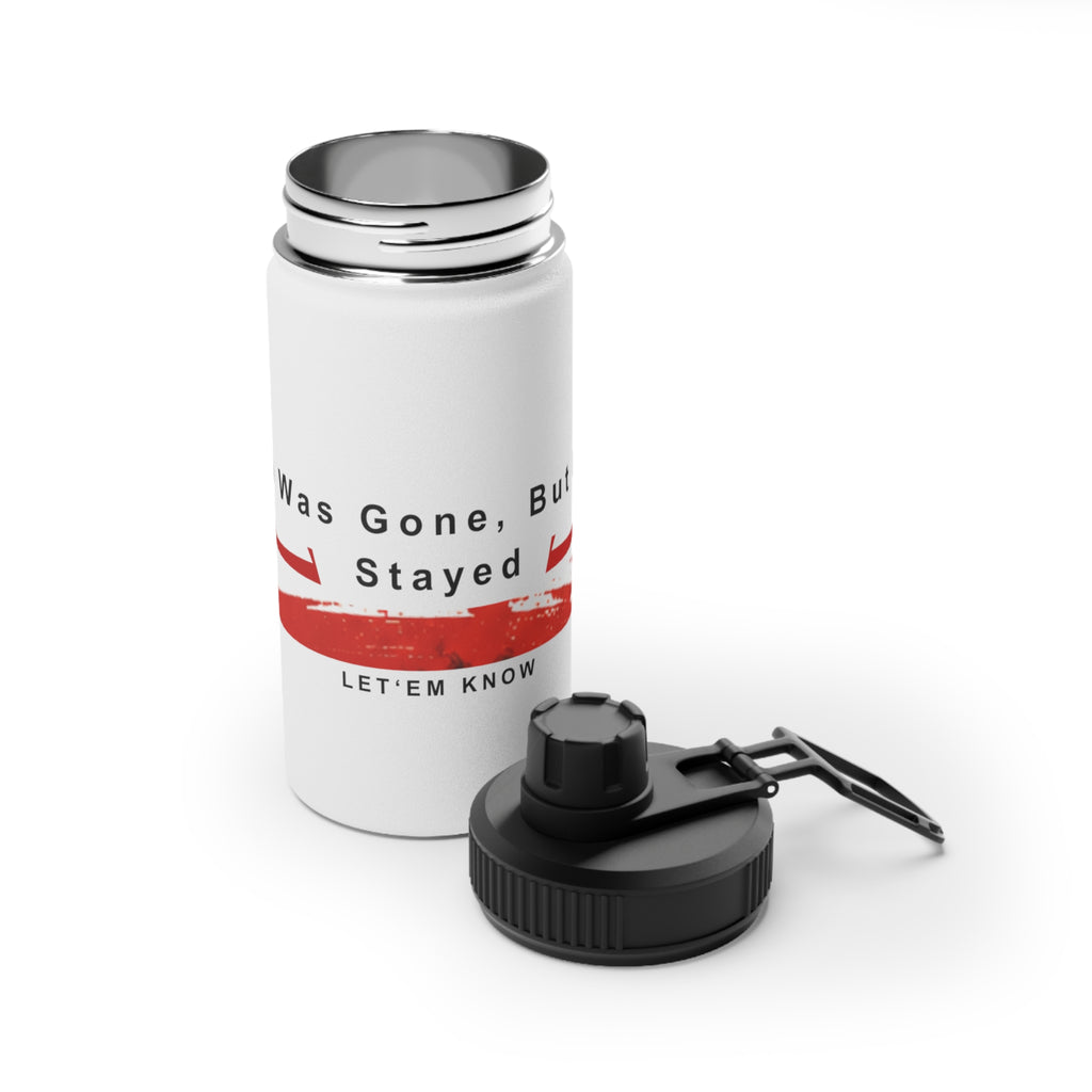 Stainless Steel Water Bottle — "Was Gone, But Stayed" Red Arrow Sports Bottle