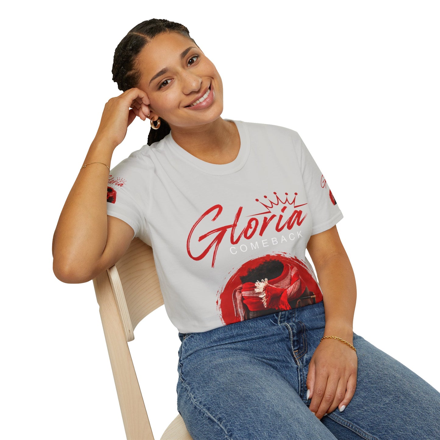 Comeback Gloria T-Shirt — Bold Red Crown Graphic Tee
