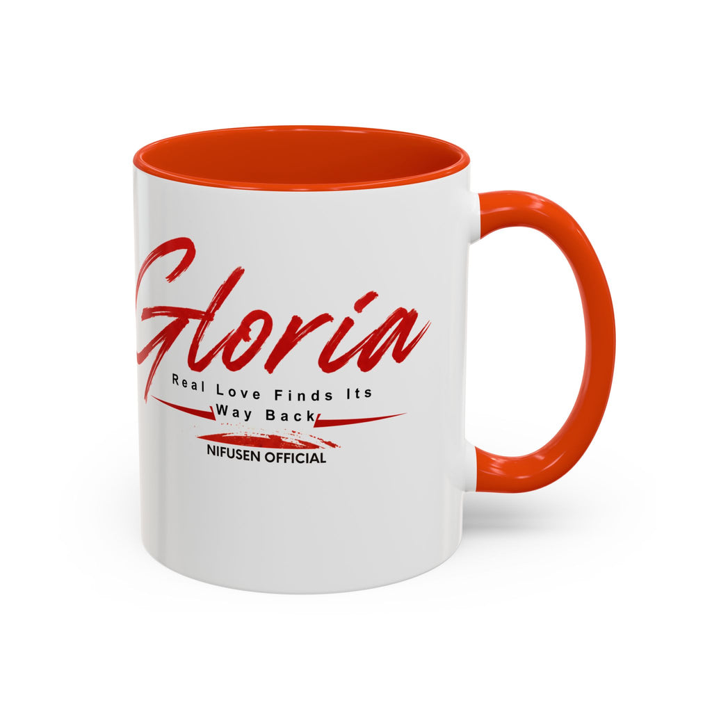 Gloria Script Photo Mug — Inspirational 'Real Love Finds Its Way Back' Coffee Cup (11oz/15oz)