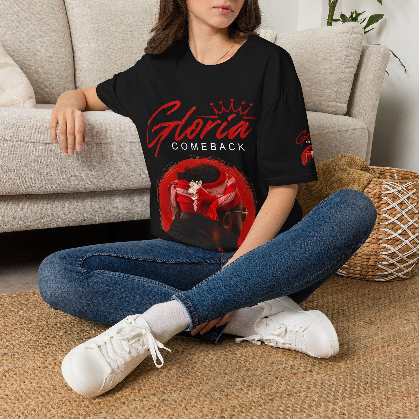 Comeback Gloria T-Shirt — Bold Red Crown Graphic Tee