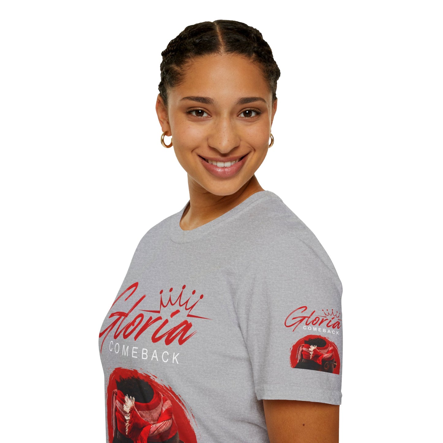 Comeback Gloria T-Shirt — Bold Red Crown Graphic Tee