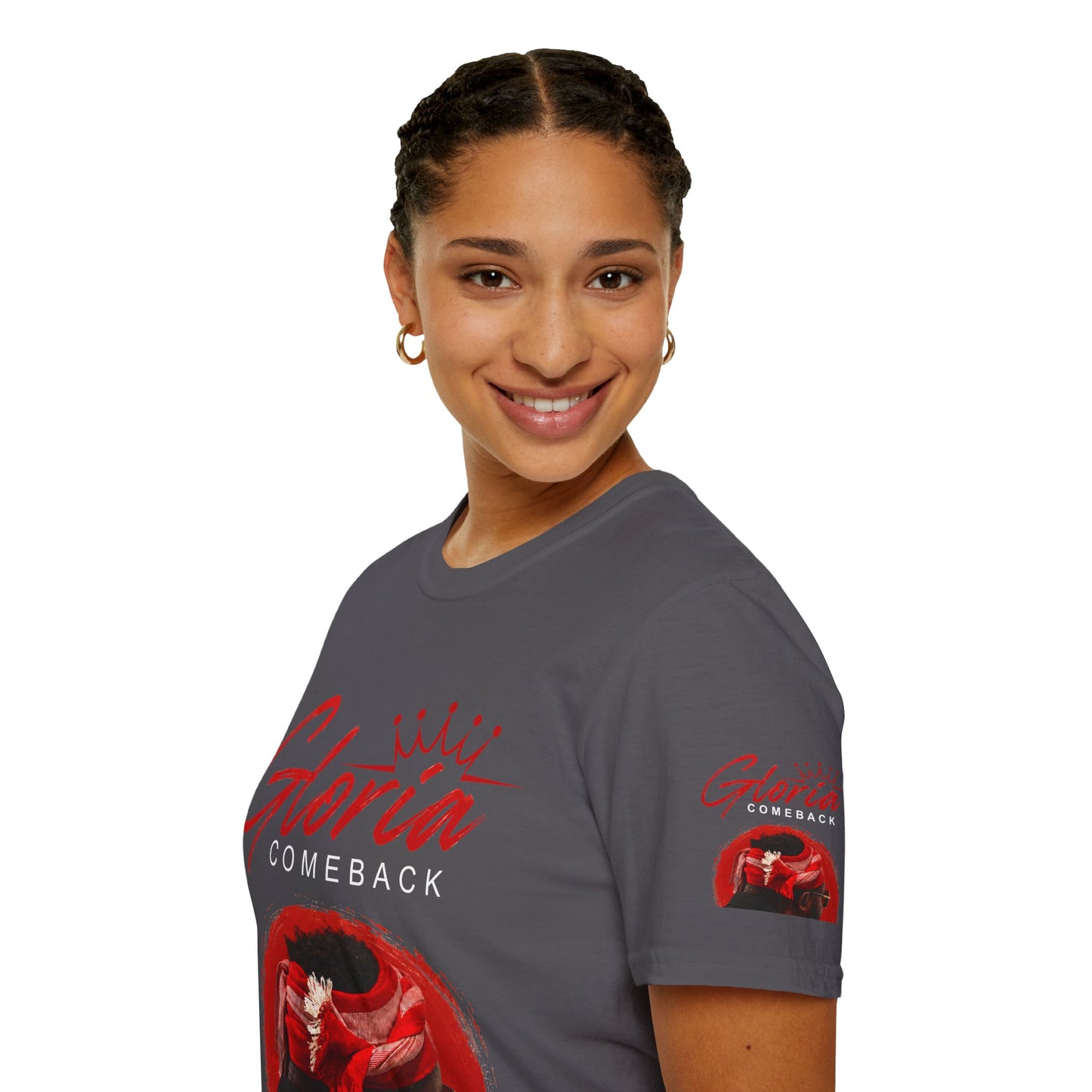 Comeback Gloria T-Shirt — Bold Red Crown Graphic Tee