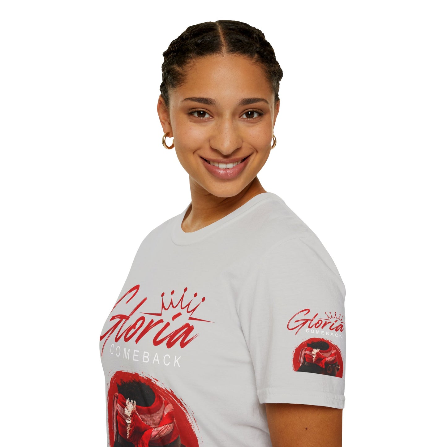 Comeback Gloria T-Shirt — Bold Red Crown Graphic Tee