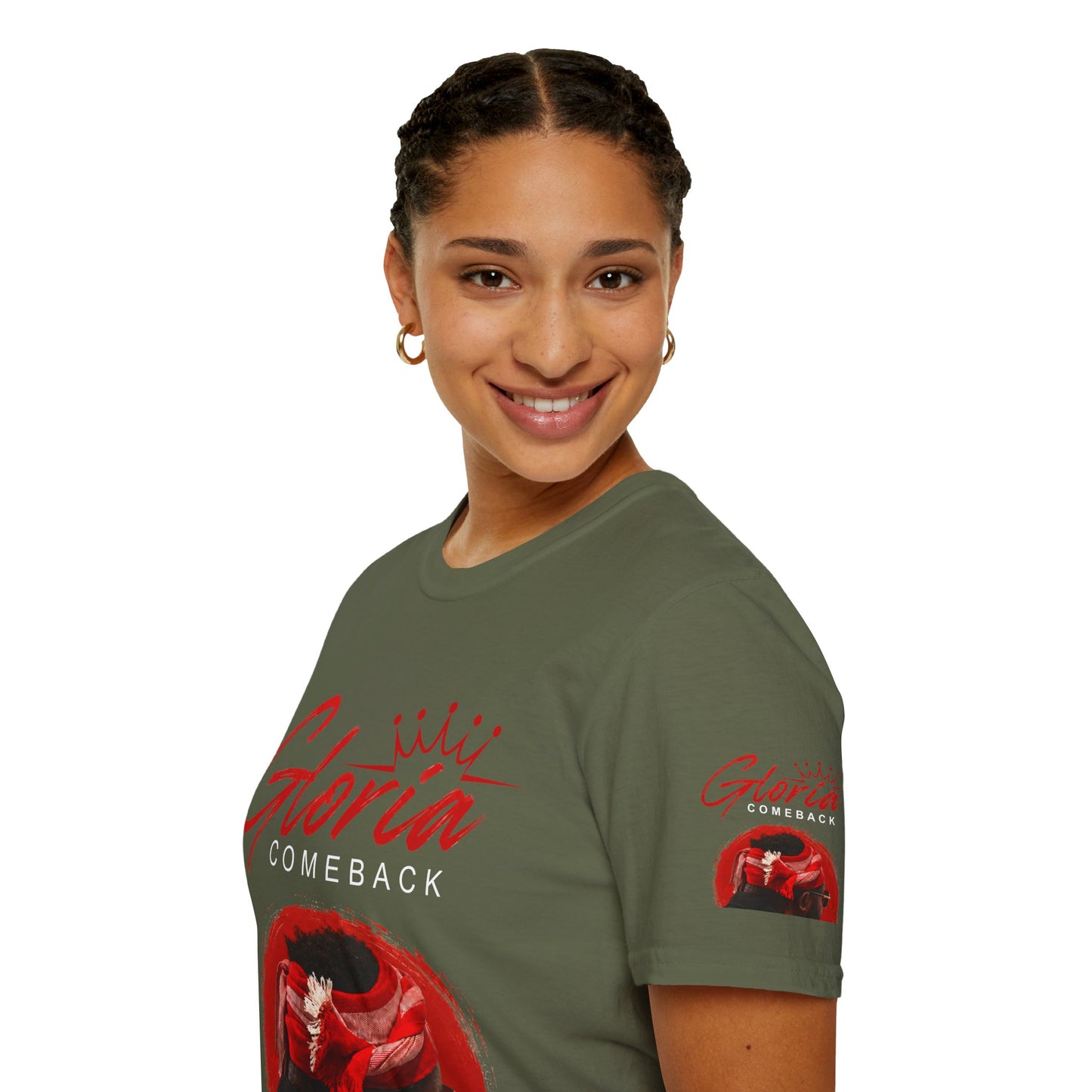 Comeback Gloria T-Shirt — Bold Red Crown Graphic Tee
