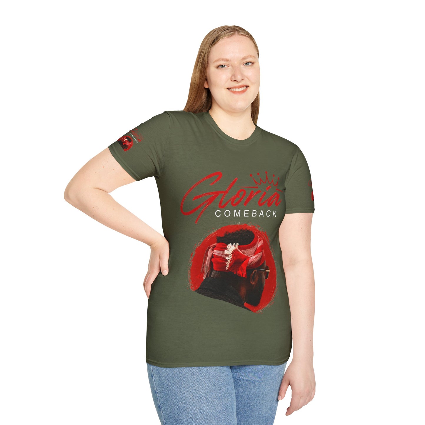 Comeback Gloria T-Shirt — Bold Red Crown Graphic Tee