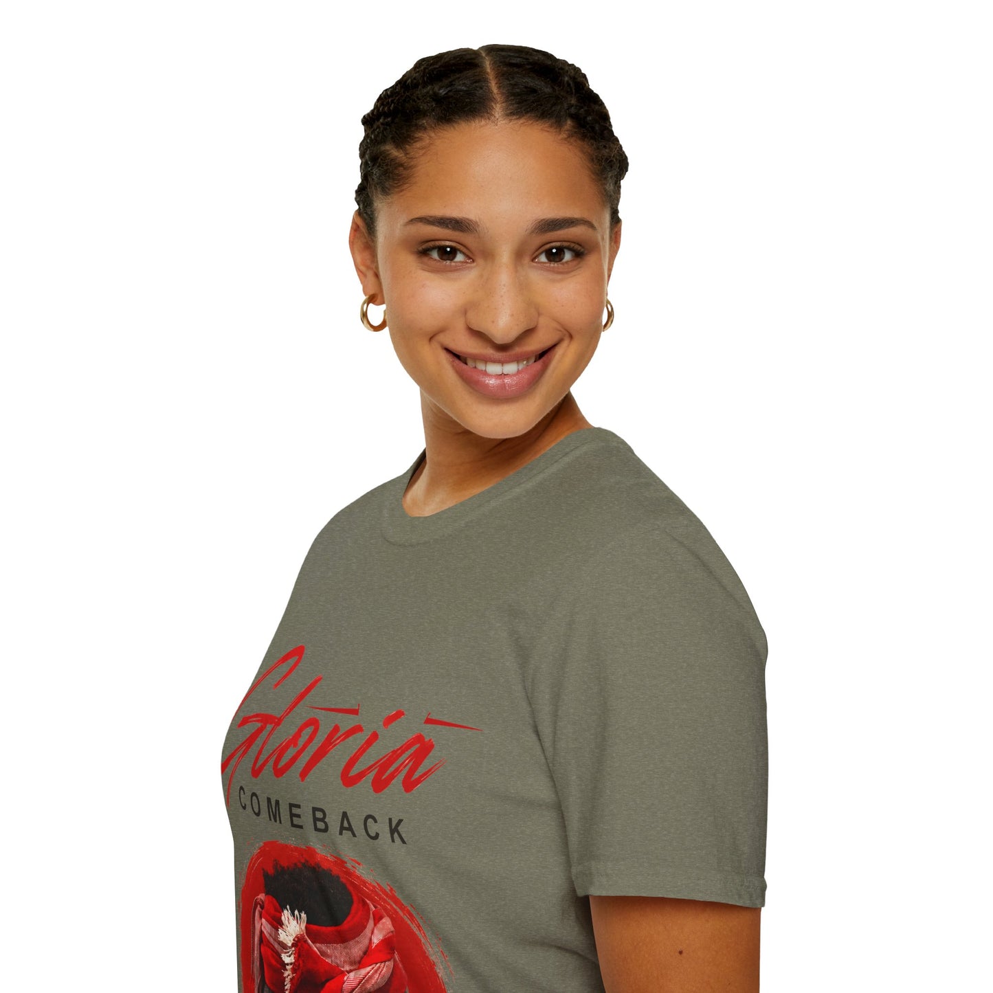 Gloria Comeback T-Shirt — Retro Red Script Graphic Tee