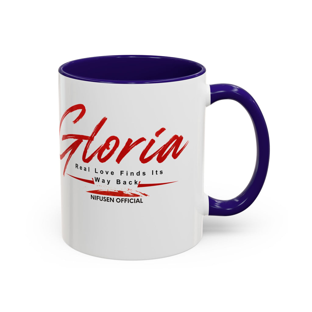 Gloria Script Photo Mug — Inspirational 'Real Love Finds Its Way Back' Coffee Cup (11oz/15oz)