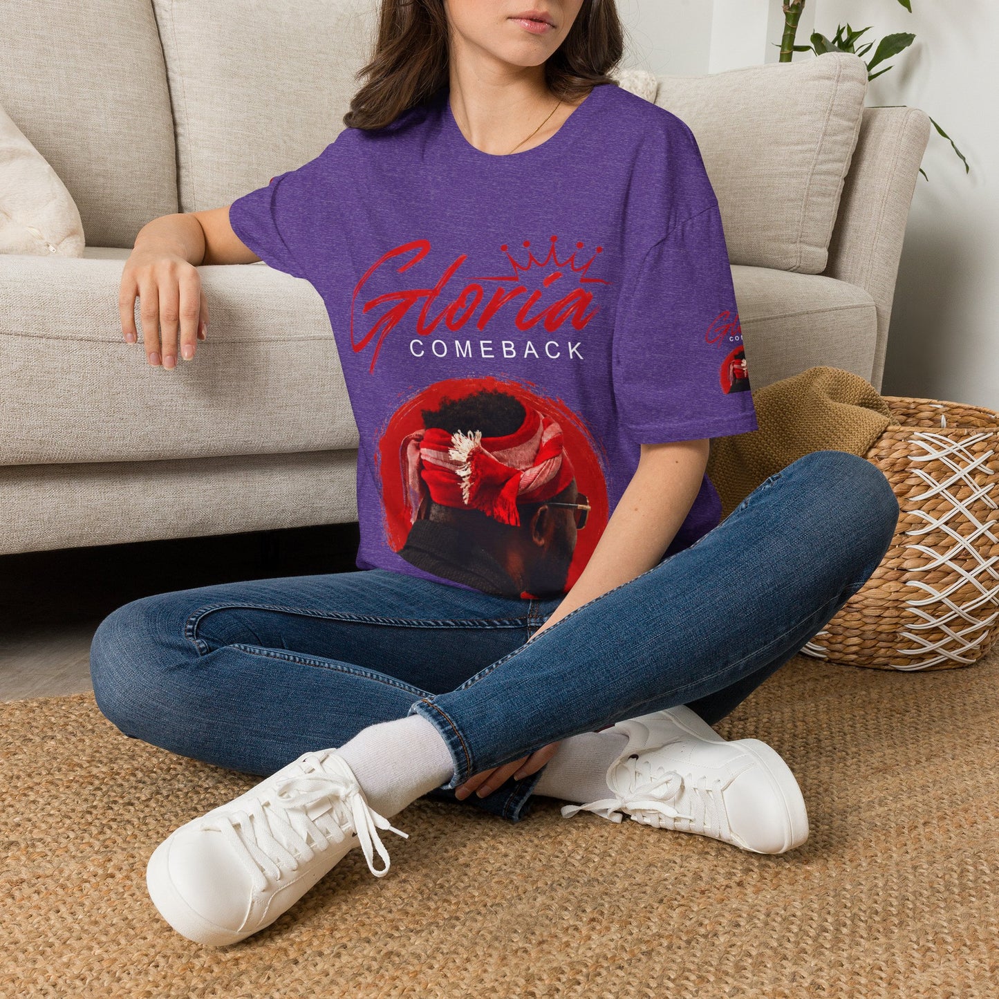 Comeback Gloria T-Shirt — Bold Red Crown Graphic Tee