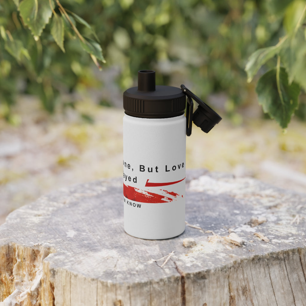 Stainless Steel Water Bottle — "Was Gone, But Stayed" Red Arrow Sports Bottle