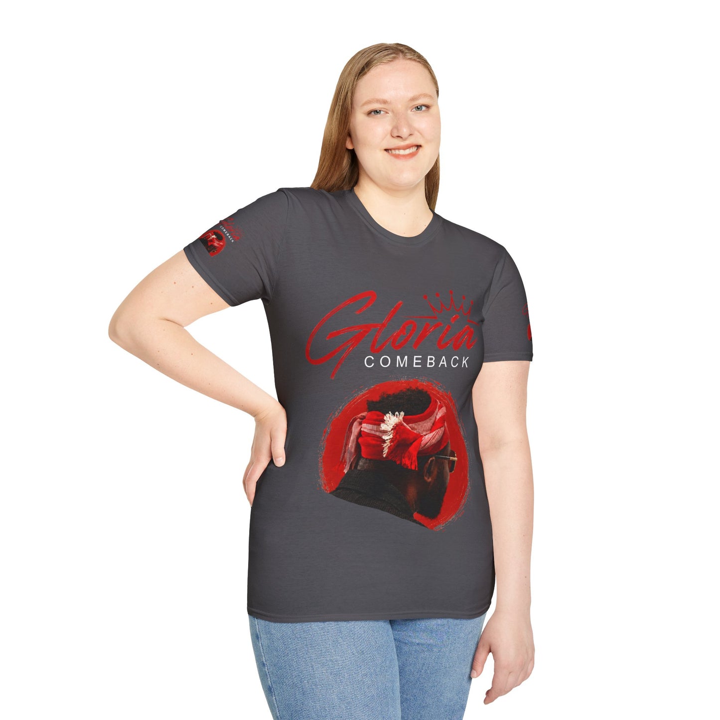 Comeback Gloria T-Shirt — Bold Red Crown Graphic Tee