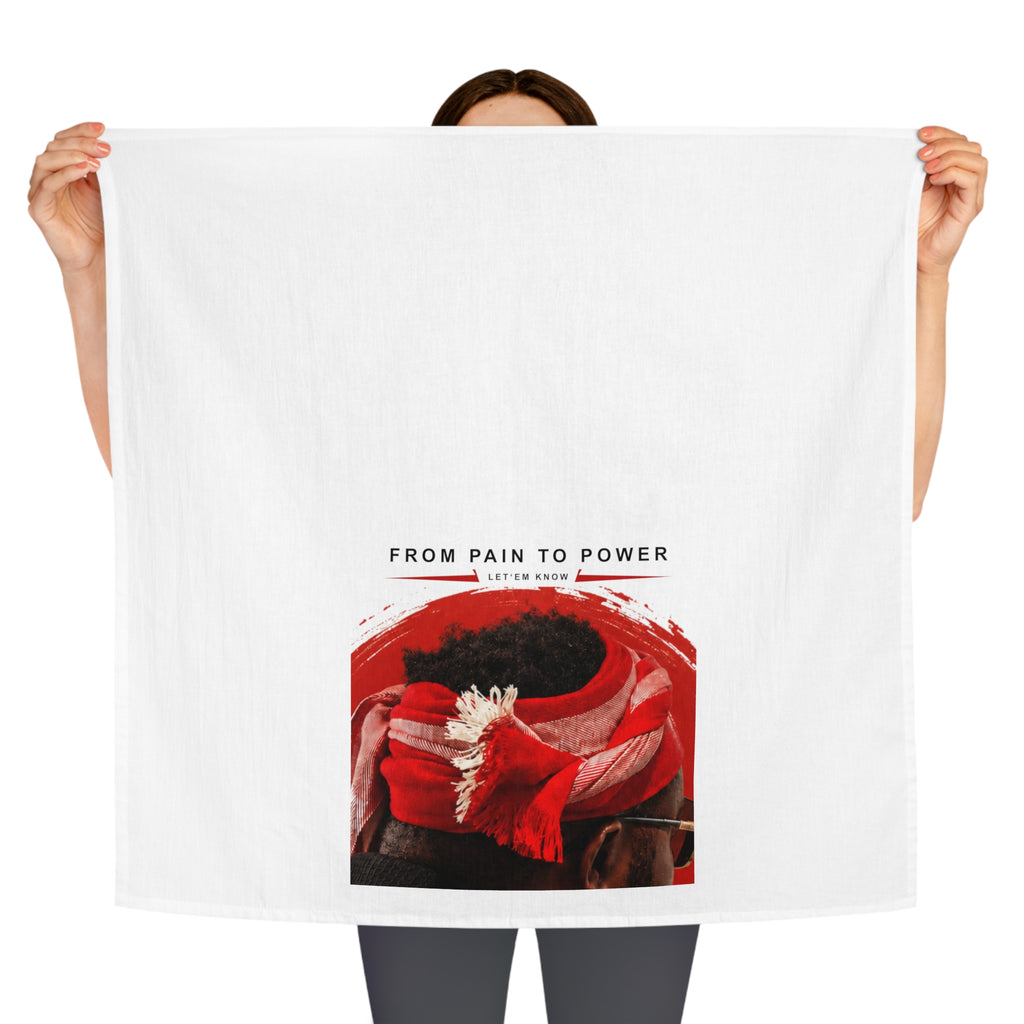 From Pain to Power Tea Towel — Inspirational Red Scarf Kitchen Towel