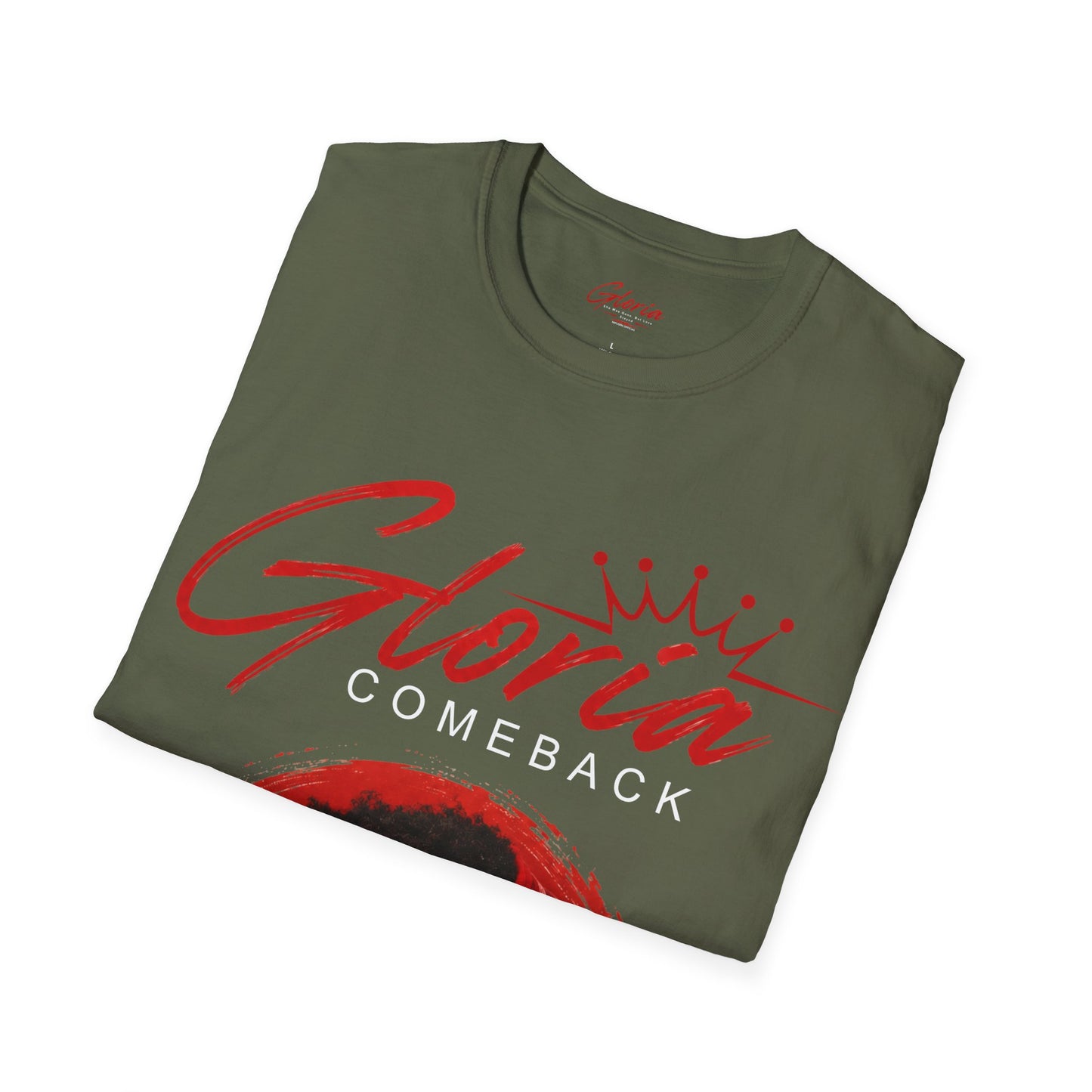 Comeback Gloria T-Shirt — Bold Red Crown Graphic Tee
