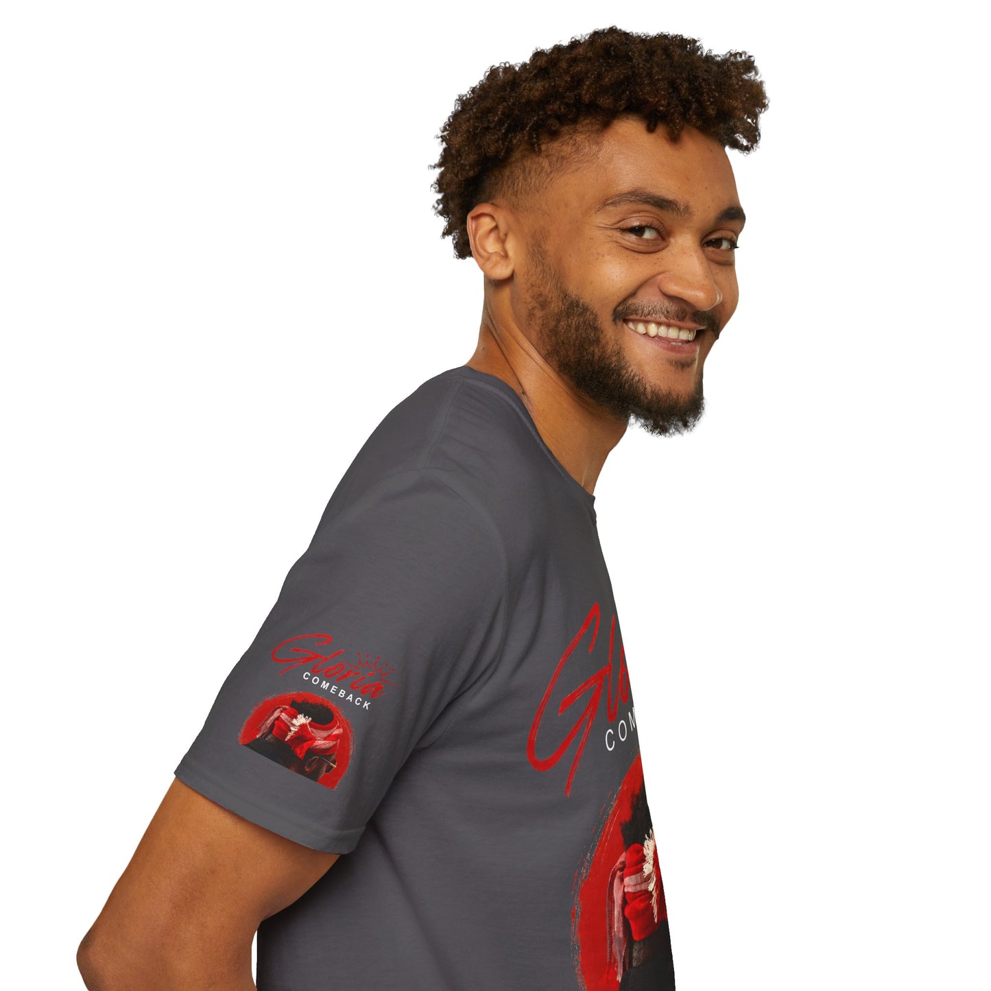 Comeback Gloria T-Shirt — Bold Red Crown Graphic Tee