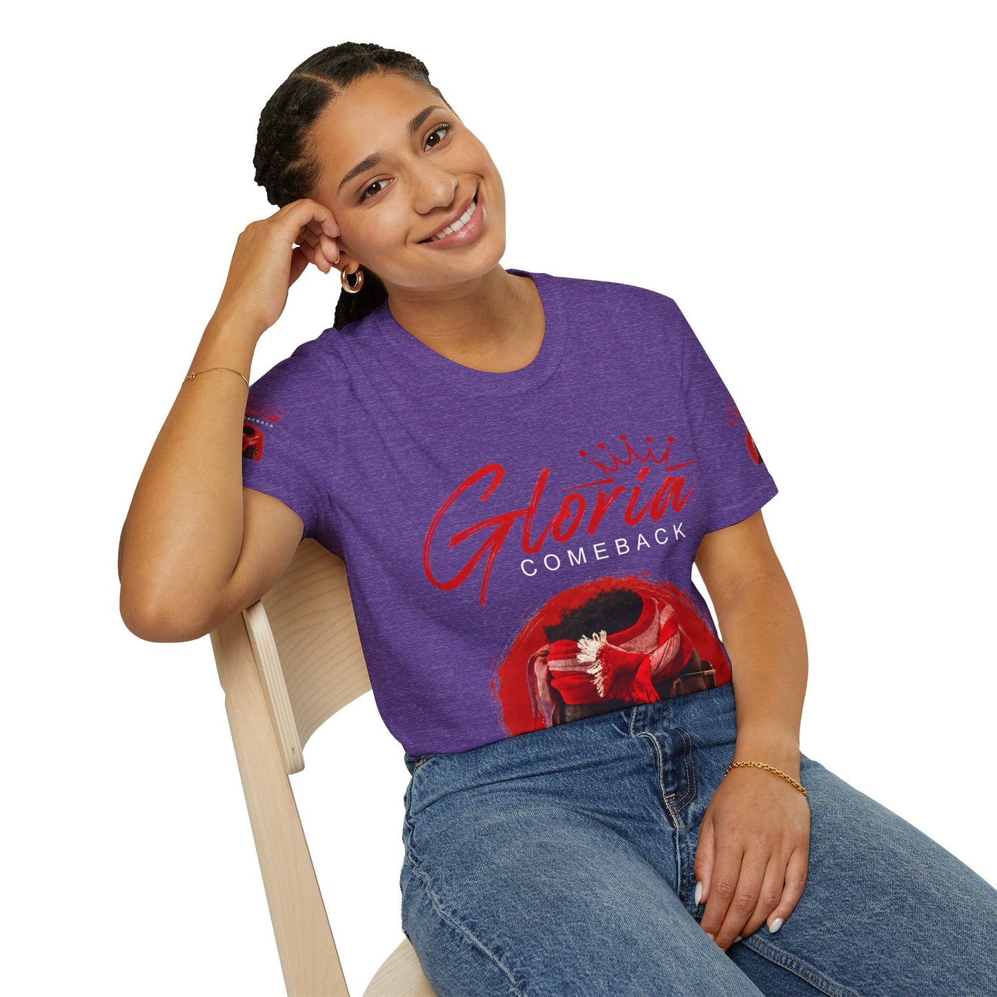Comeback Gloria T-Shirt — Bold Red Crown Graphic Tee