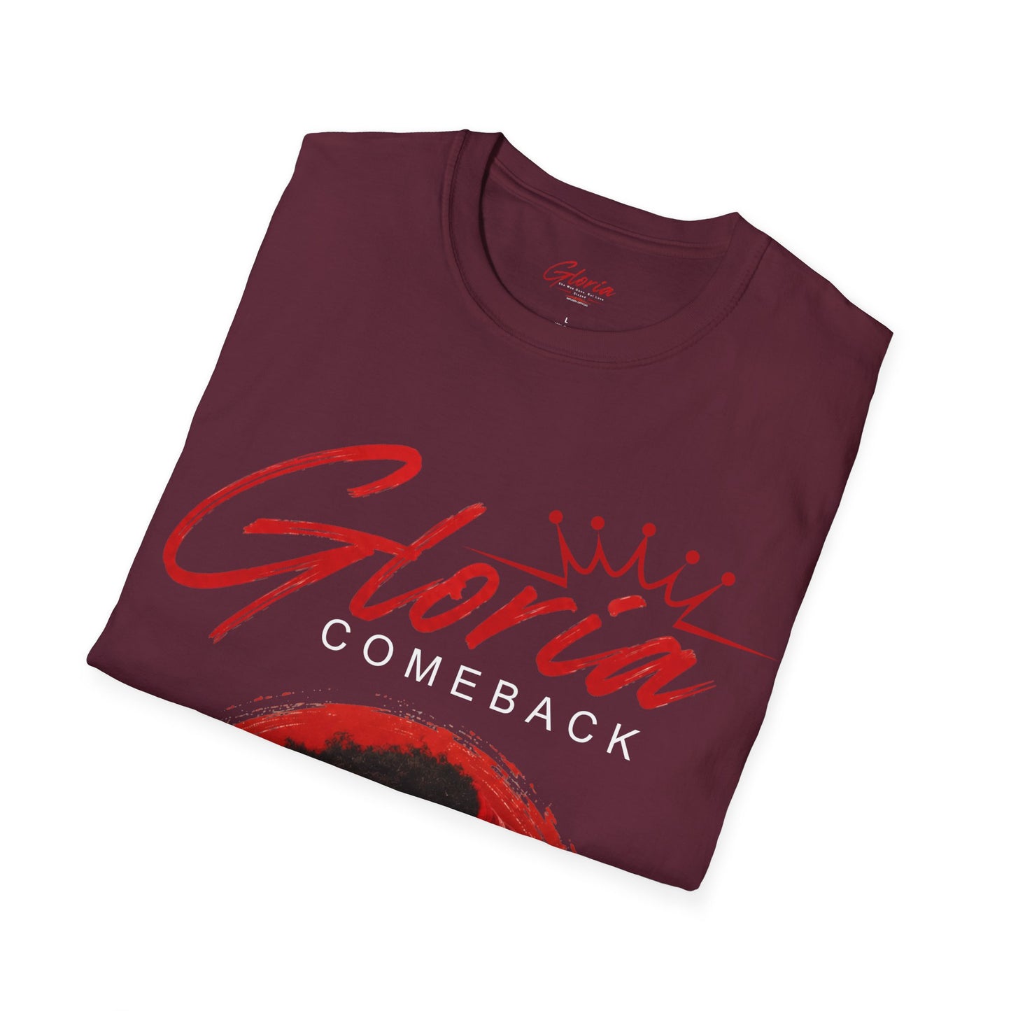 Comeback Gloria T-Shirt — Bold Red Crown Graphic Tee