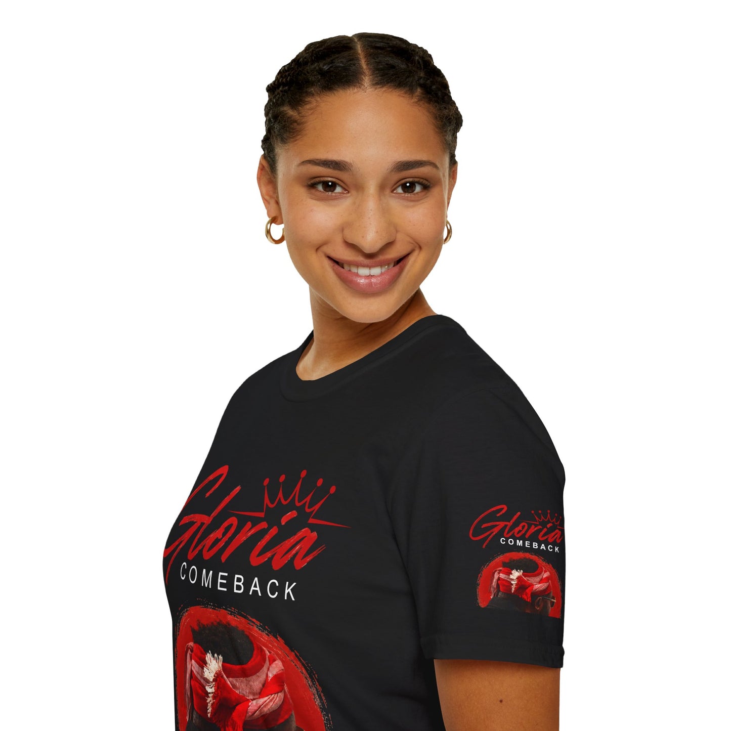 Comeback Gloria T-Shirt — Bold Red Crown Graphic Tee