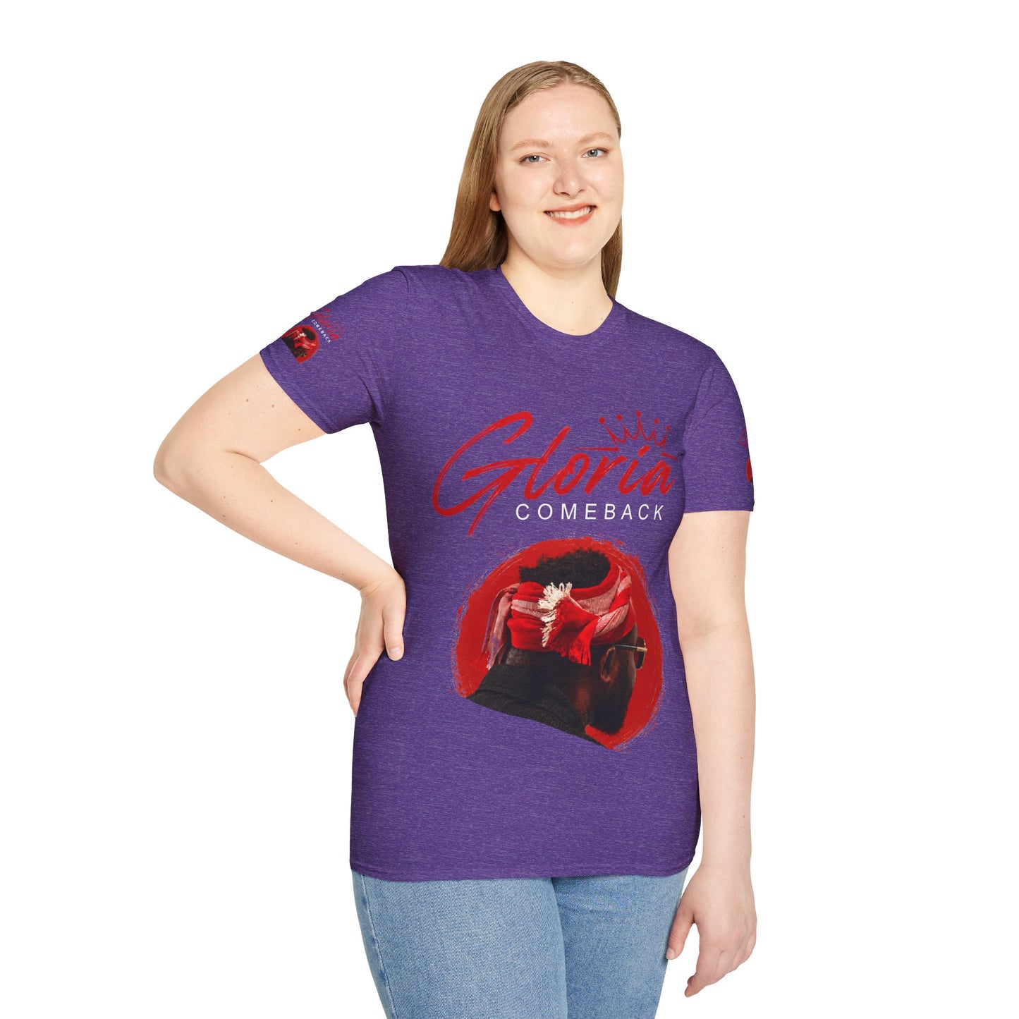 Comeback Gloria T-Shirt — Bold Red Crown Graphic Tee
